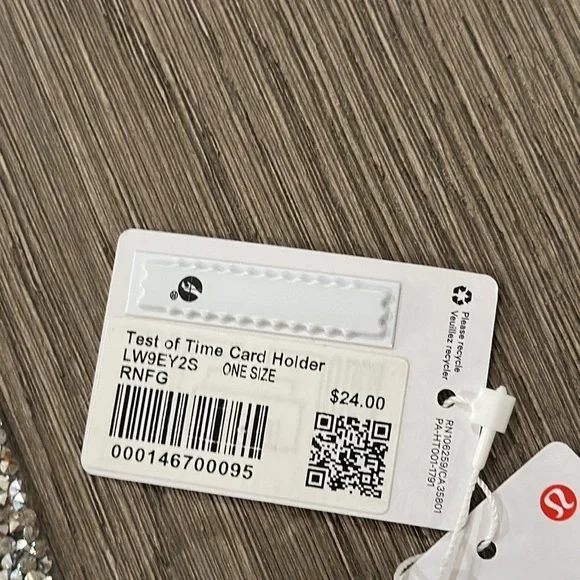 Lululemon Test of Time Card Holder NWT RAINFOREST BLACK/GREEN Unisex - Picture 4 of 6